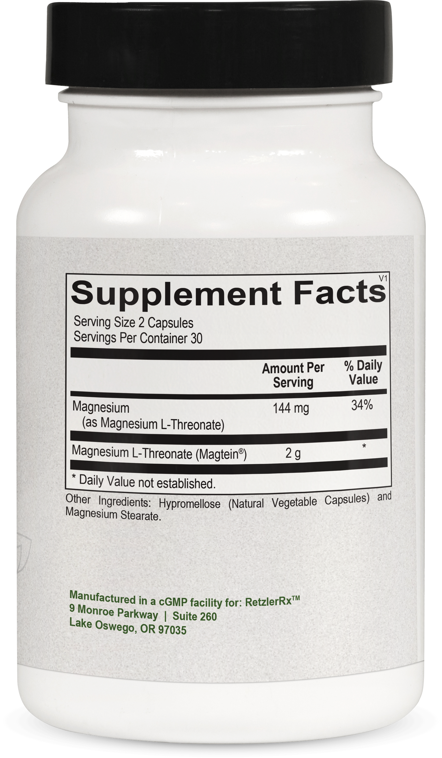 RetzlerRx® Magnesium L-Threonate | Brain, Sleep & Cognitive Support | Magtein®