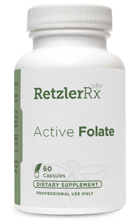 RetzlerRx 5-MTHF Extra Strength active folate Quatrefolic supplement for methylation and cardiovascular support