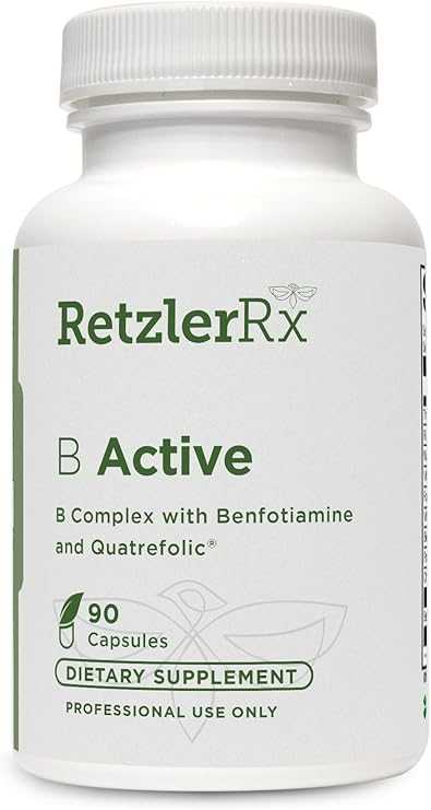 B Active Complex – Advanced Vitamin B Complex with Methylated B12 & Folate 5-MTHF / Methylation Dr. Retzler’s Line of Premier Supplements HormoneSynergy