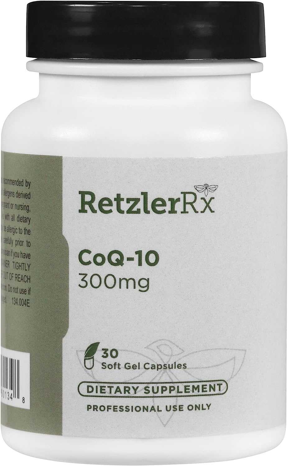 RetzlerRx CoQ10 300 mg supplement for mitochondrial energy, antioxidant protection, and cardiovascular health support