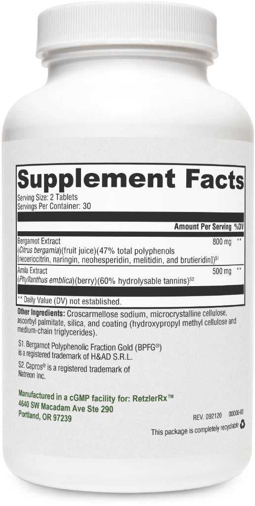 RetzlerRx® Bergamot Synergy Plus – Heart & Metabolic Wellness Formula Cardiovascular Support Cardiometabolic & Heart Health Collection HormoneSynergy