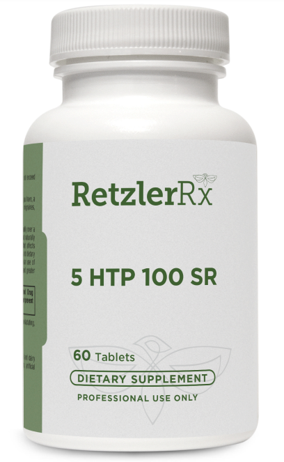 RetzlerRx 5-HTP 100 sustained release supplement for mood balance stress support and sleep