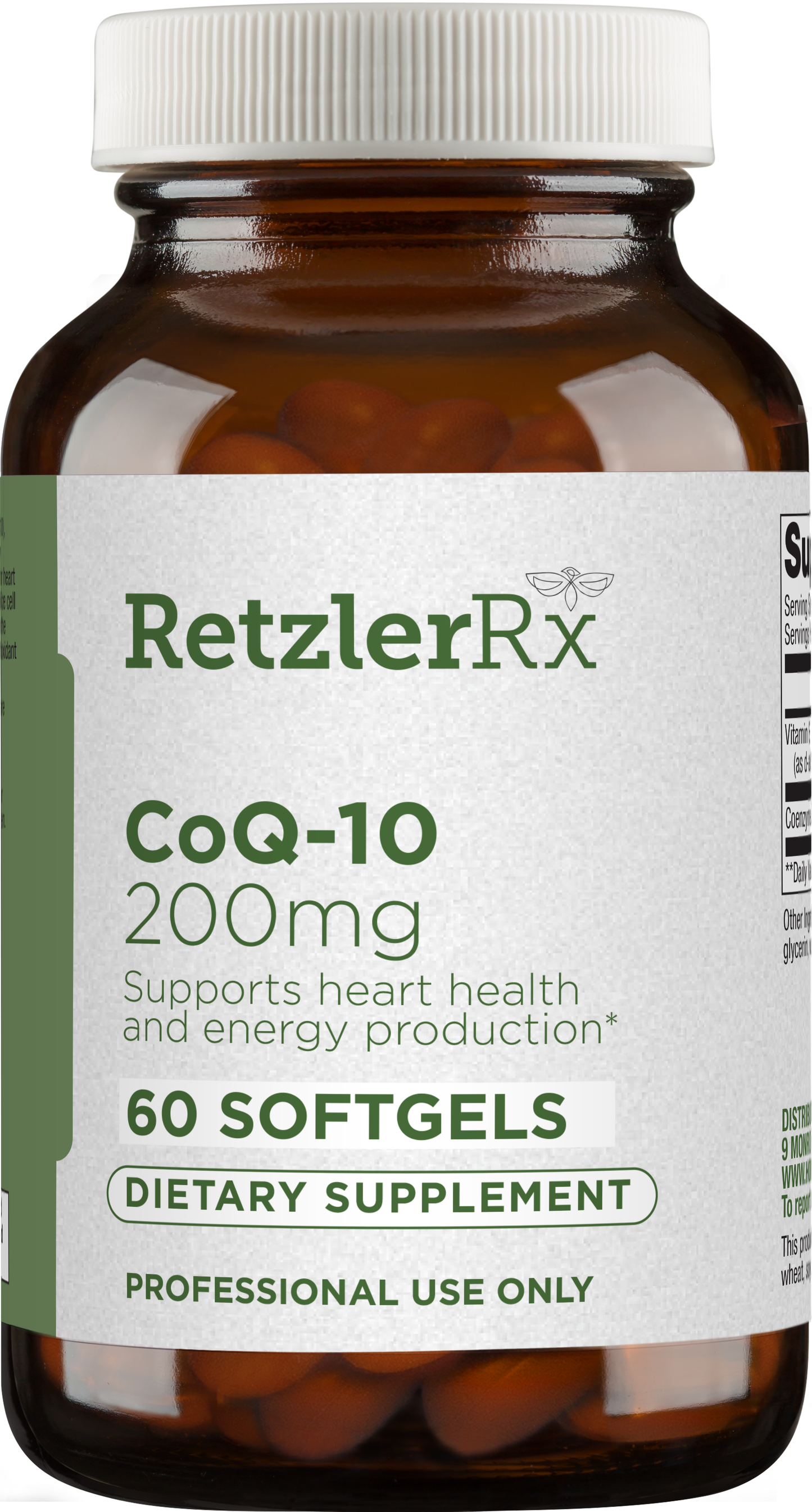 CoQ10 200 mg by RetzlerRx® | Heart Health & Energy Support Cardiovascular Support Cardiometabolic & Heart Health Collection HormoneSynergy