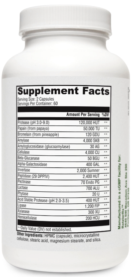 Digestive Enzymes | Digestive Health & Nutrient Absorption Support Digestive Health Dr. Retzler’s Line of Premier Supplements HormoneSynergy