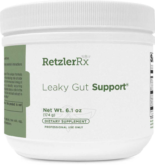 RetzlerRx Leaky Gut Support supplement for gut lining integrity digestive comfort and microbiome support