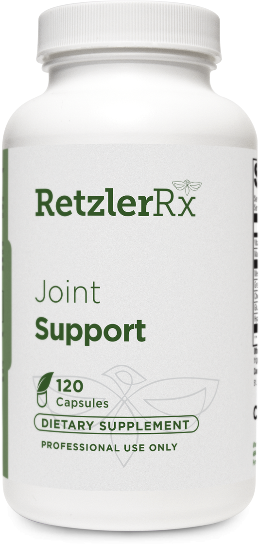 RetzlerRx Joint Support DJD with glucosamine, chondroitin, MSM, and green-lipped mussel for joint comfort and mobility support