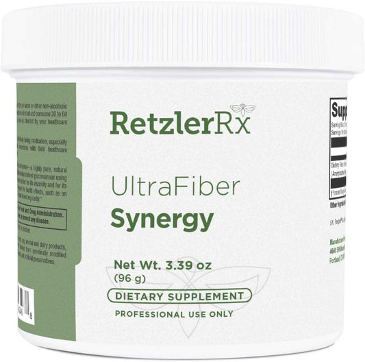 RetzlerRx UltraFiber Synergy Powder natural fiber supplement for digestive health regularity and appetite support