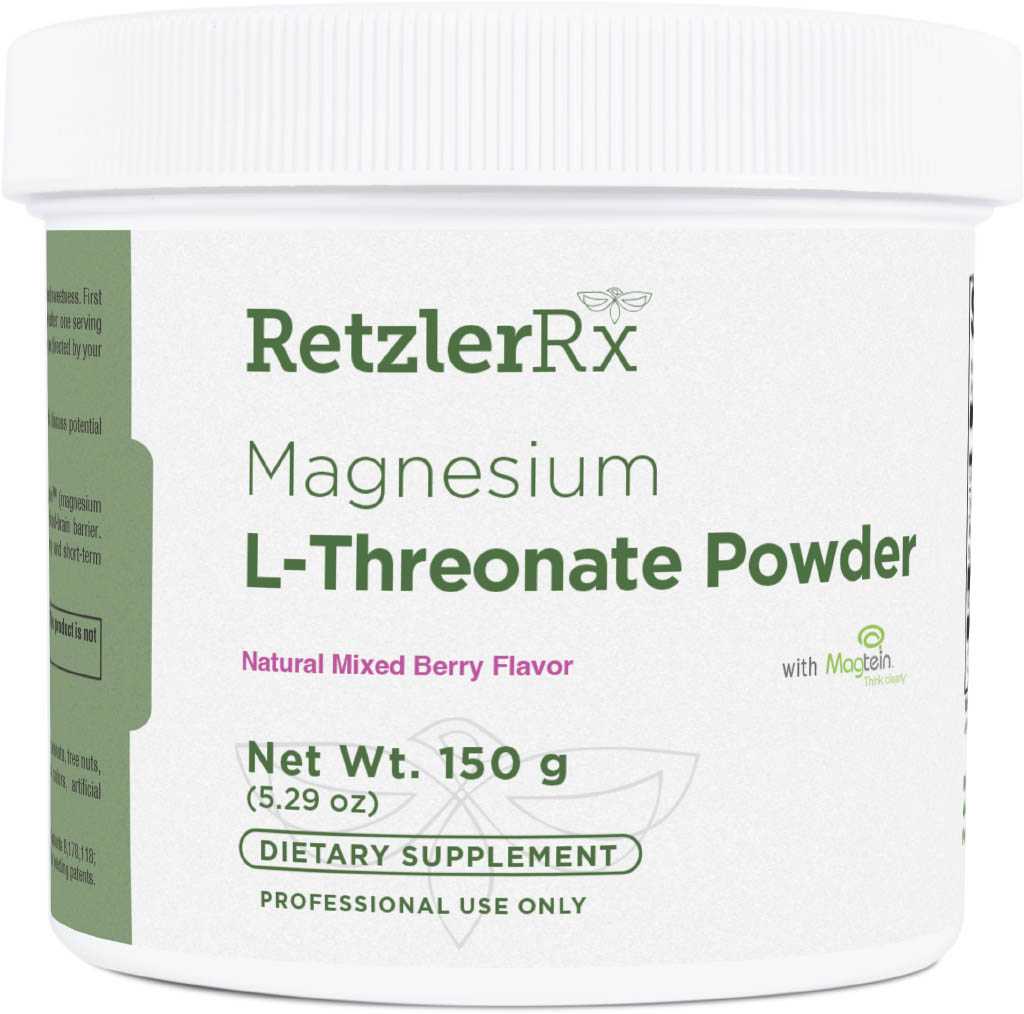 RetzlerRx® Magnesium L-Threonate Powder Berry with Magtein® for cognitive support, memory, relaxation, and healthy sleep support