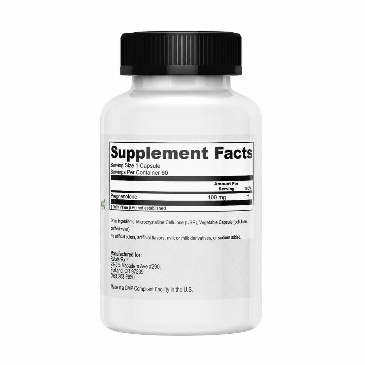 Micronized Pregnenolone 100 mg 60 Capsules | Hormonal Balance & Cognitive Support | RetzlerRx®
