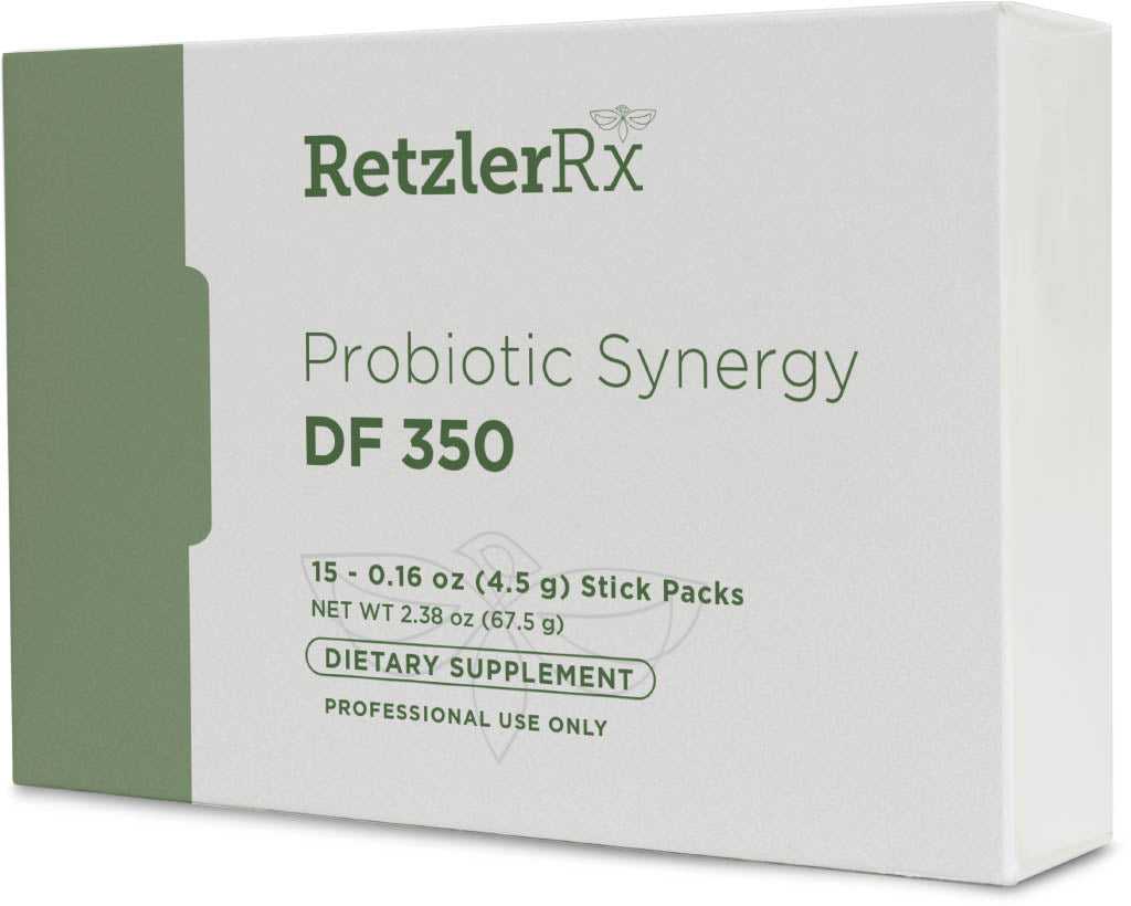 RetzlerRx Probiotic Synergy DF350 high potency probiotic for gut health microbiome balance and immune support