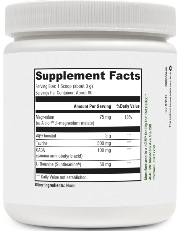 Relax Synergy - Un-Flavored Calm & Stress Support Drink Mix Brain and Mood Support Dr. Retzler’s Line of Premier Supplements HormoneSynergy
