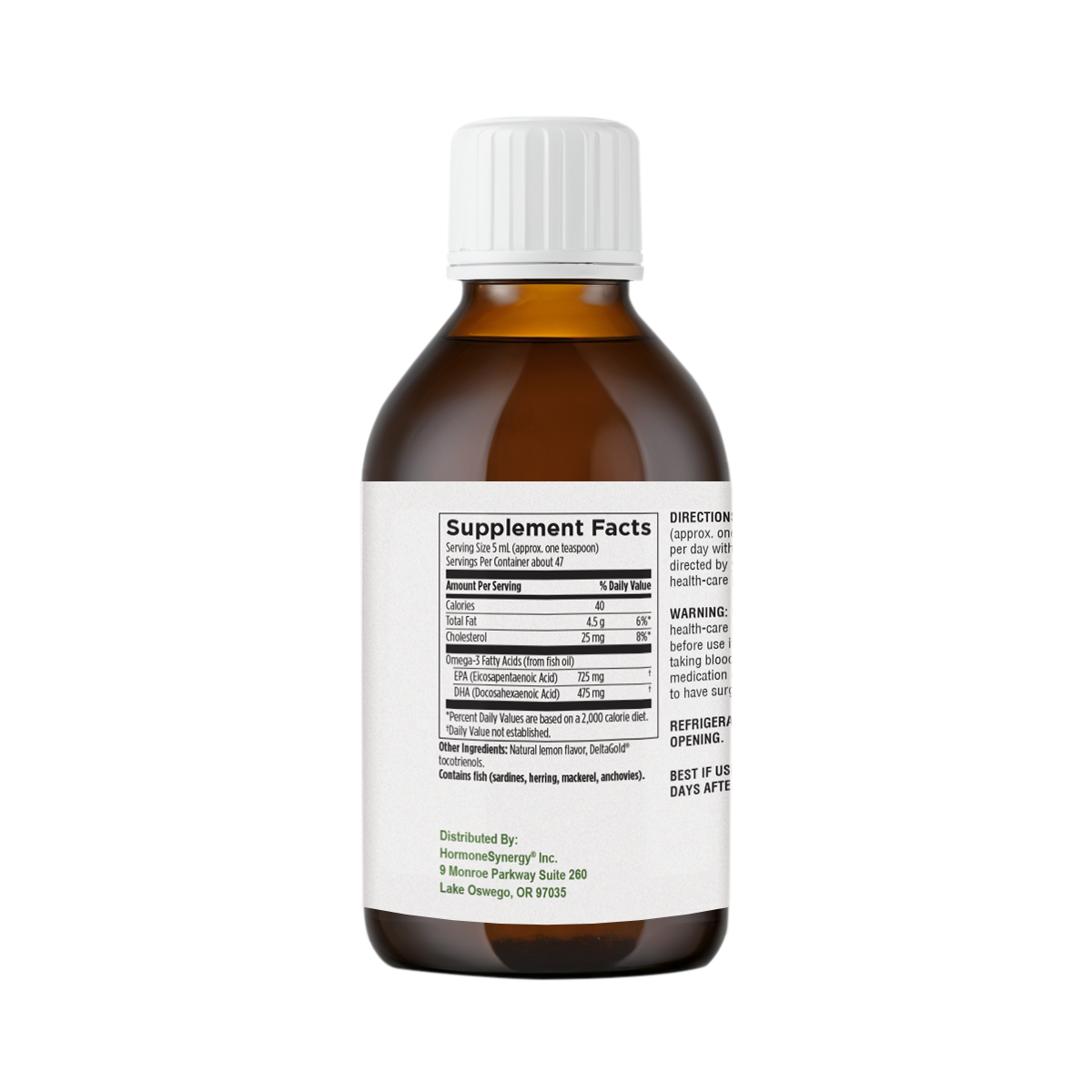 Pure Omega Liquid – High-Potency Omega-3 Fish Oil in Triglyceride Form RetzlerRx® Omega 3's Cardiometabolic & Heart Health Collection HormoneSynergy