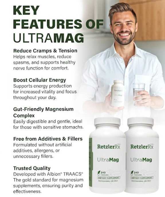UltraMag – Albion® TRAACS® Magnesium Lysinate Glycinate by RetzlerRx® Minerals Dr. Retzler’s Line of Premier Supplements HormoneSynergy