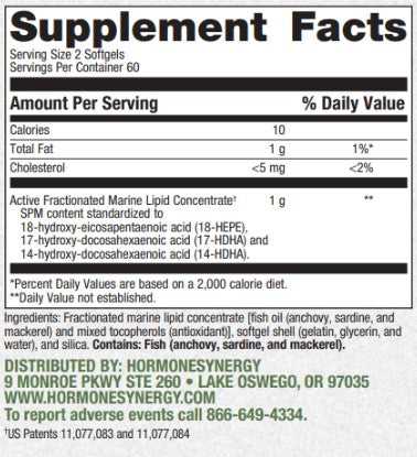 RetzlerRx® Synergy SPM – Specialized Pro-Resolving Mediators for Recovery & Inflammation Balance - 120 Count Inflammation Dr. Retzler’s Line of Premier Supplements HormoneSynergy