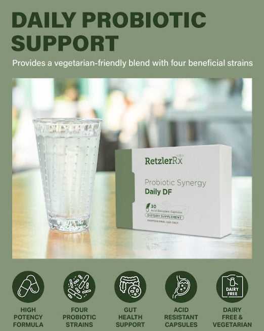 Probiotic Synergy Daily DF30 – Daily Gut & Immune Support by RetzlerRx® Probiotics Dr. Retzler’s Line of Premier Supplements HormoneSynergy