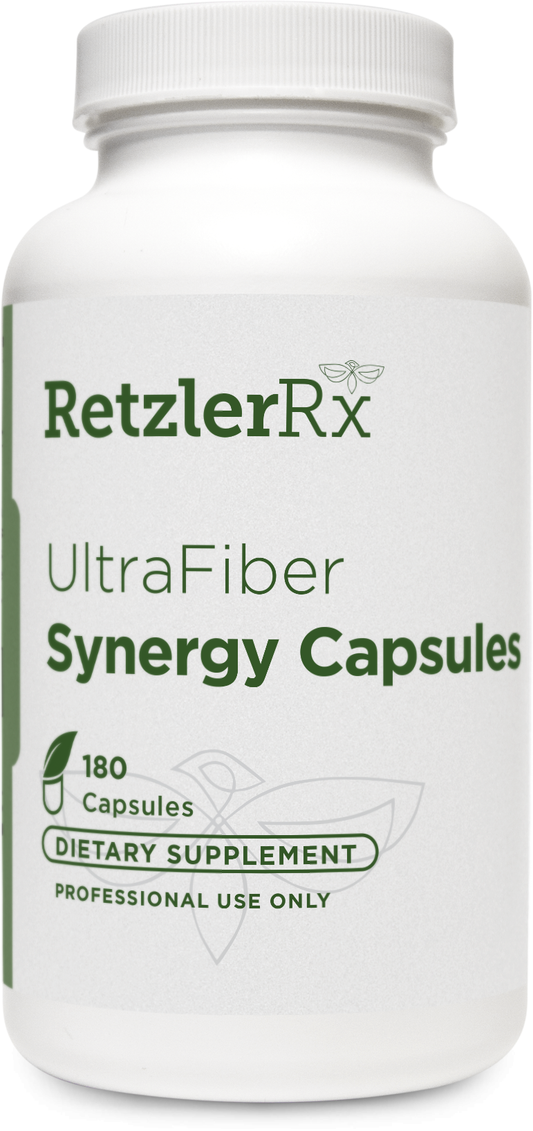 RetzlerRx UltraFiber Synergy Capsules with natural Propolmannan fiber for digestive regularity, satiety, and gut health support