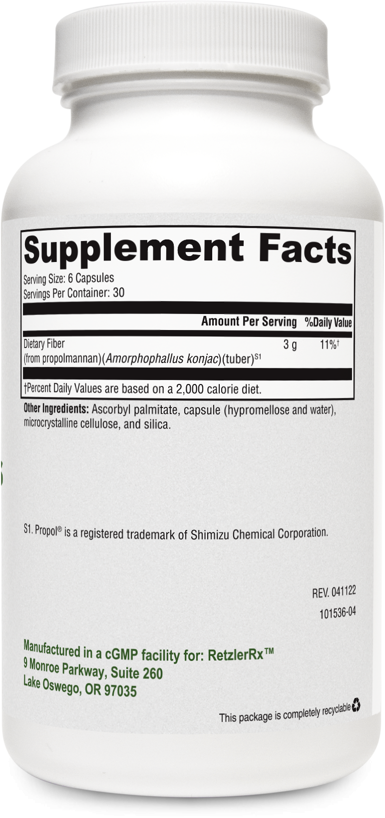 RetzlerRx® UltraFiber Synergy Capsules – Digestive & Weight Management Support Dr. Retzler’s Line of Premier Supplements HormoneSynergy