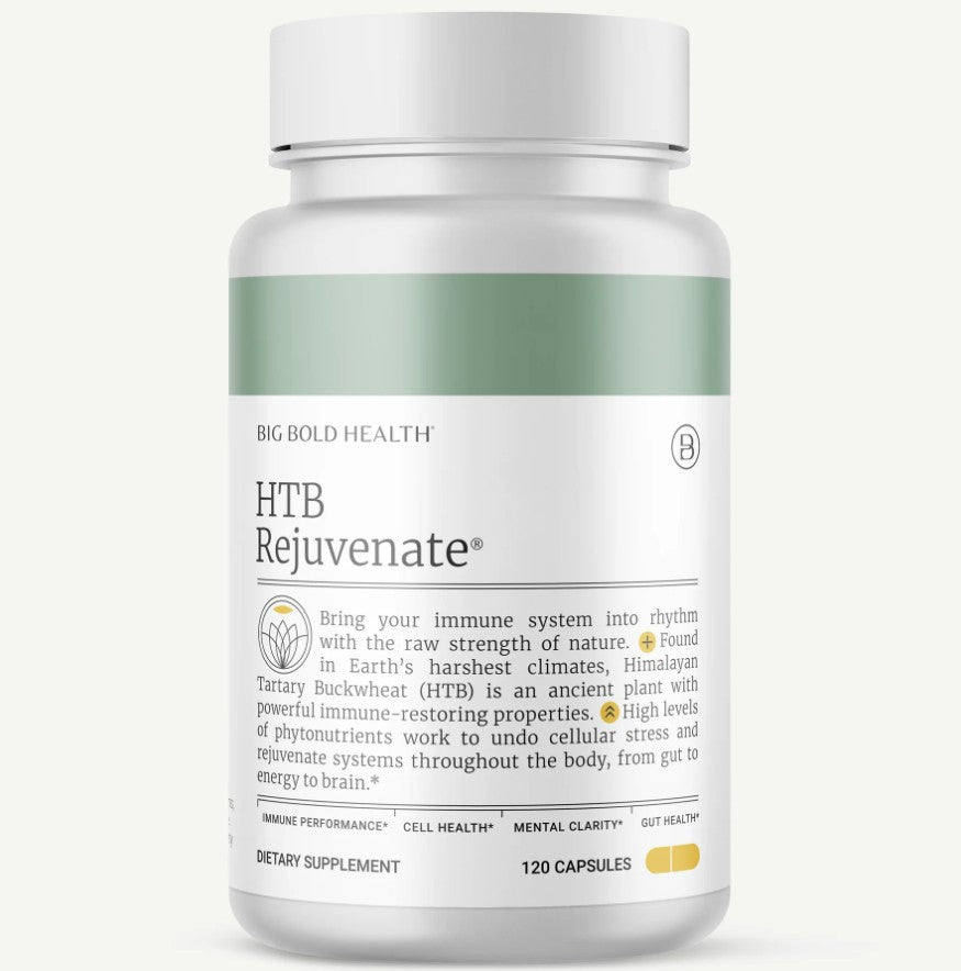 Big Bold Health HTB Rejuvenate Himalayan Tartary Buckwheat polyphenol supplement for immune resilience metabolic health and longevity support