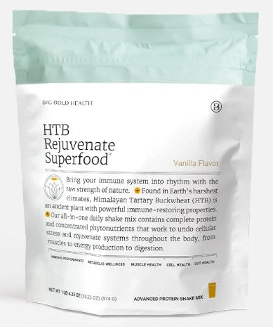 Big Bold Health HTB Rejuvenate Superfood Himalayan Tartary Buckwheat whole food polyphenol powder for microbiome and longevity support