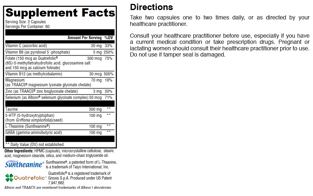 Brain Calm Extra Strength – Suntheanine® Stress & Focus Support Brain and Mood Support Dr. Retzler’s Line of Premier Supplements HormoneSynergy