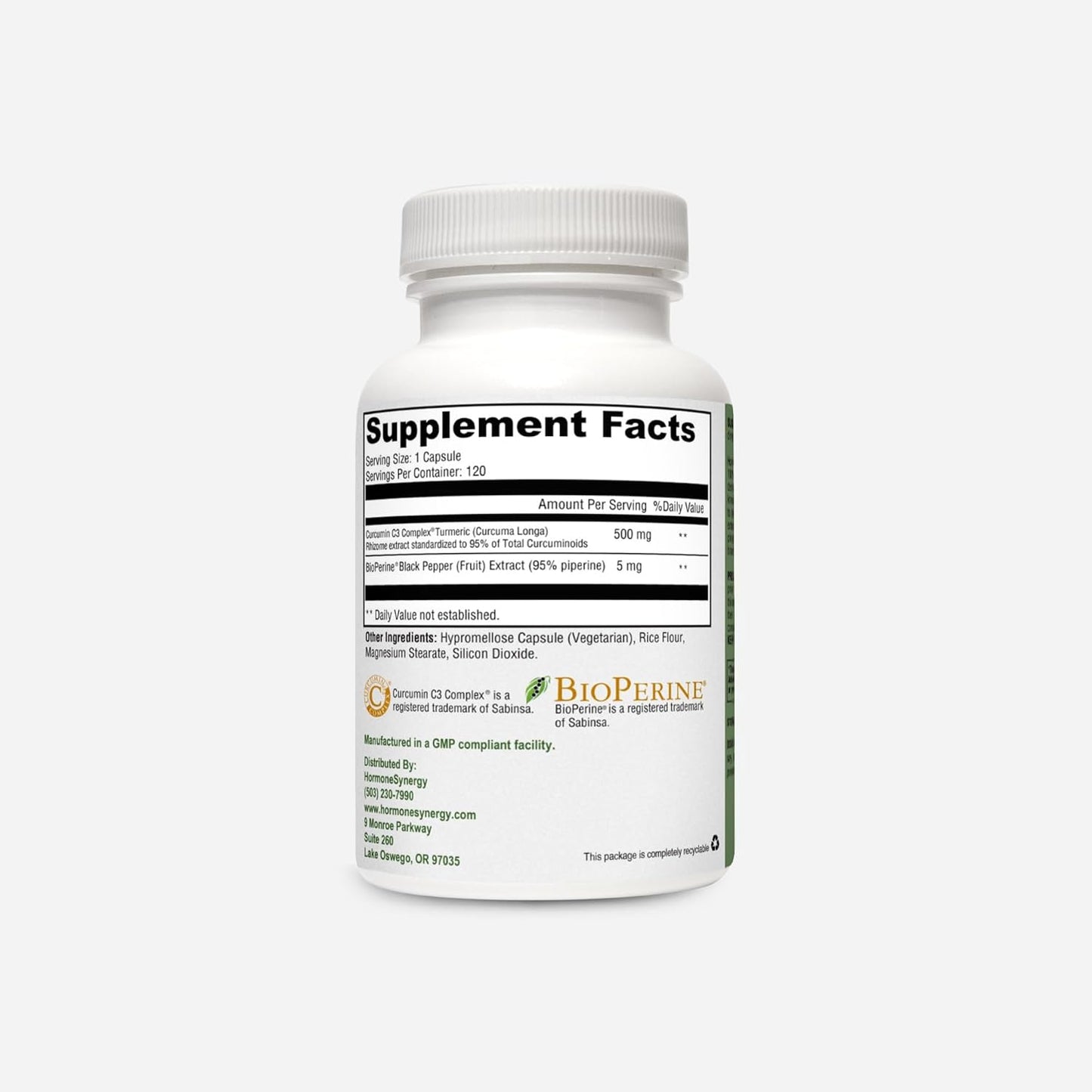 RetzlerRx® Curcumin C3 Complex 500 mg. | High-Absorption Turmeric Extract with BioPerine®