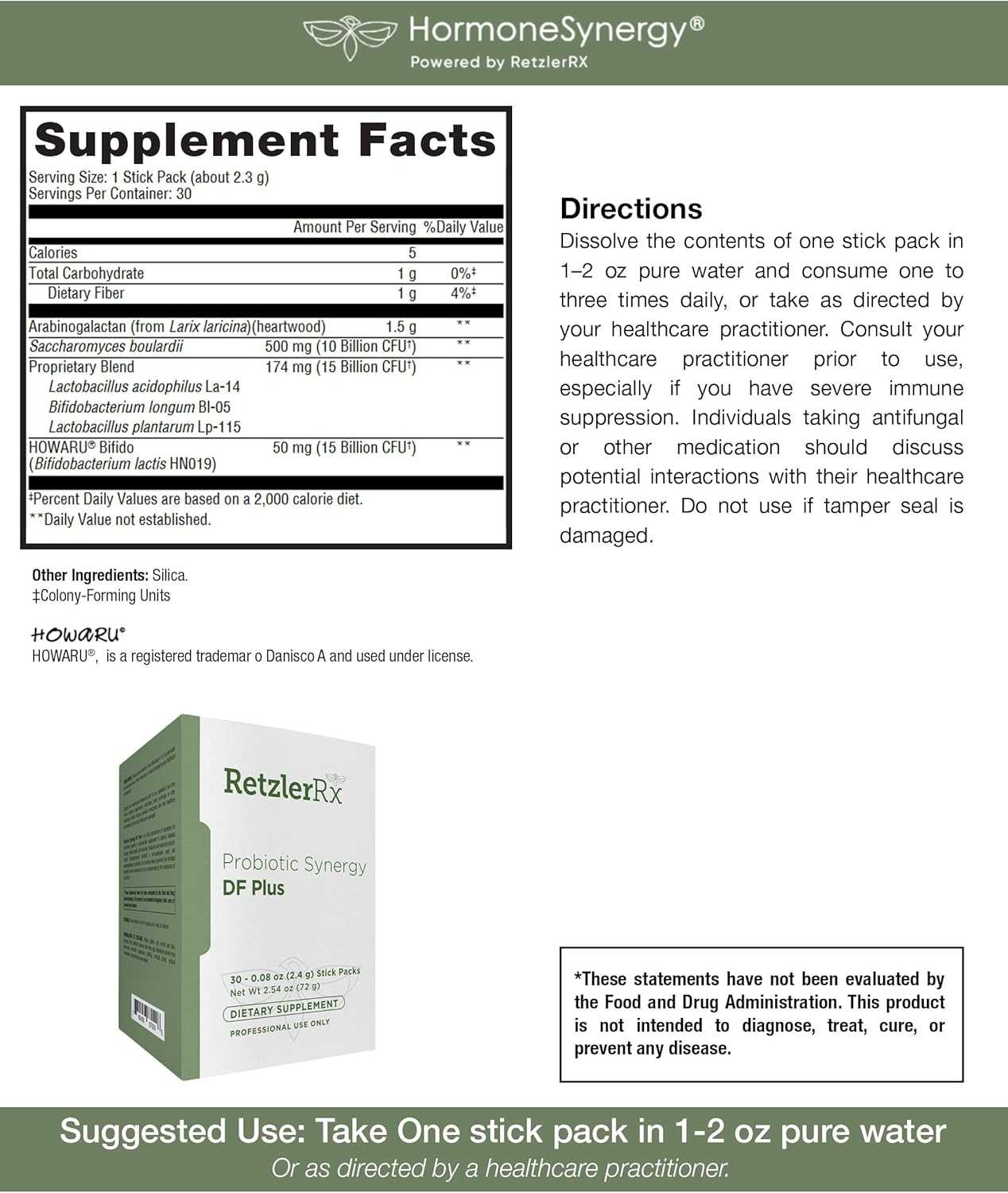 RetzlerRx® Probiotic Synergy DF Plus – On-the-Go Digestive & Immune Support Dr. Retzler’s Line of Premier Supplements HormoneSynergy