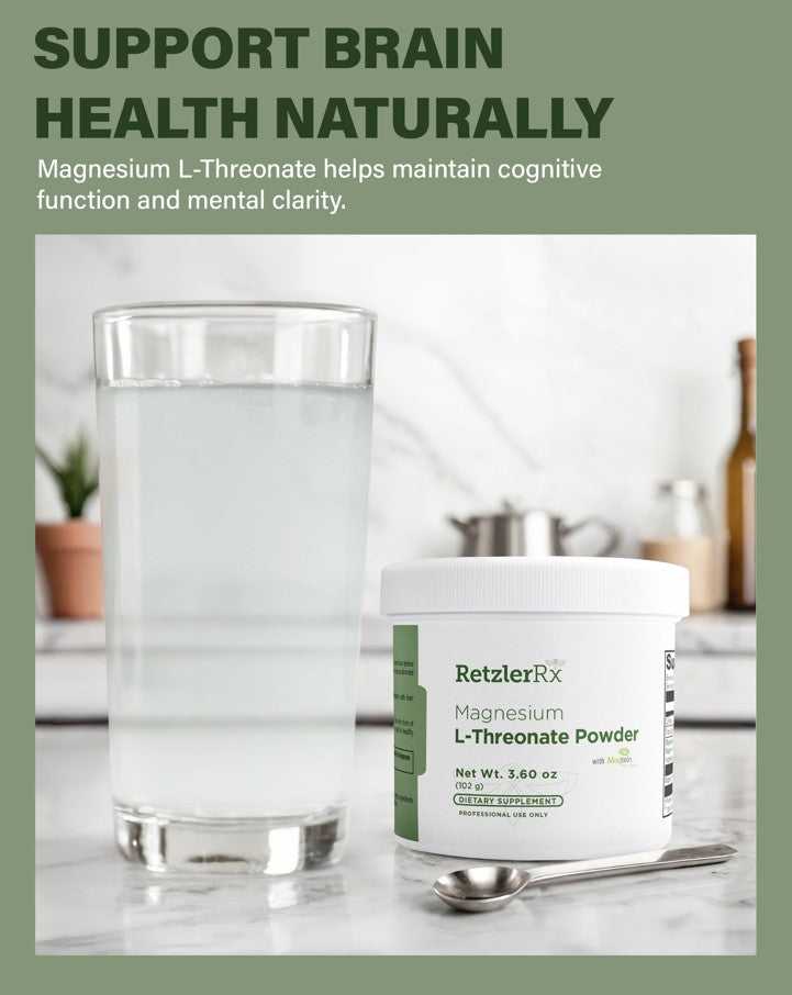 RetzlerRx® Magnesium L-Threonate Powder – Magtein® Cognitive & Sleep Support UNFLAVORED Brain and Mood Support Dr. Retzler’s Line of Premier Supplements HormoneSynergy