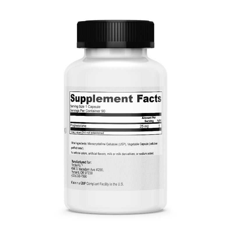 RetzlerRx® Pregnenolone 25 mg – Micronized for Hormonal & Cognitive Support Hormone support Adrenal Support Collection HormoneSynergy